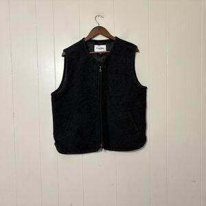 Corridor New York Lambswool Zip Vest Gray Size XL Mens
